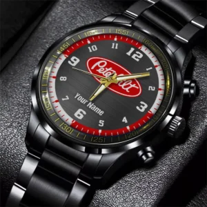 Peterbilt Black Stainless Steel Watch Gift For Truckers BLT6325PTB