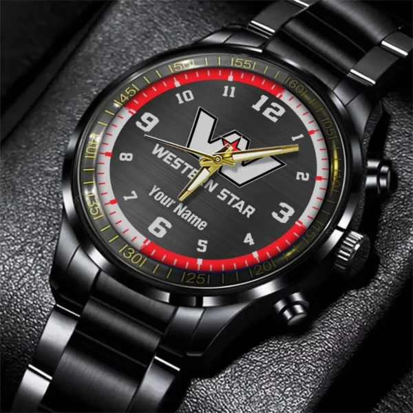 Western Star Black Stainless Steel Watch Gift For Truckers BLT6325WS