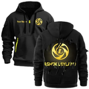 Ashok Leyland Gift For Truckers Exclusive Logo Fashion Hoodie Half Zipper BLT5325A2AL