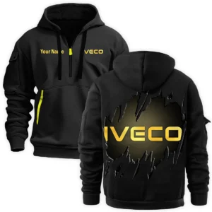 Iveco Gift For Truckers Exclusive Logo Fashion Hoodie Half Zipper BLT5325A2IVC