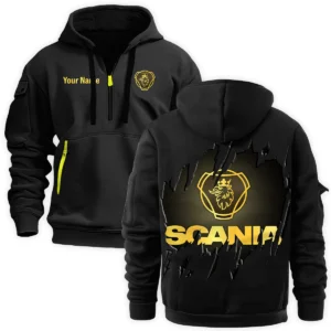 Scania Gift For Truckers Exclusive Logo Fashion Hoodie Half Zipper BLT5325A2SCA