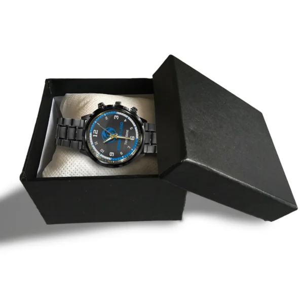 Ashok Leyland Black Stainless Steel Watch Gift For Truckers BLT6325AL
