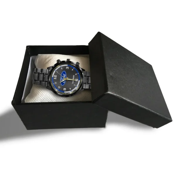 Ford Trucks Black Stainless Steel Watch Gift For Truckers BLT6325FT
