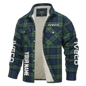 Iveco Gift For Truckers Exclusive Logo Plaid Sweatshirt Jacket BLT4325A1IVC