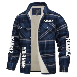 Kamaz Gift For Truckers Exclusive Logo Plaid Sweatshirt Jacket BLT4325A1KMZ