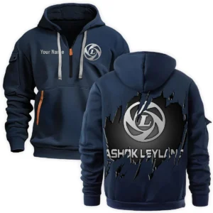 Ashok Leyland Gift For Truckers Exclusive Logo Fashion Hoodie Half Zipper BLT5325A1AL