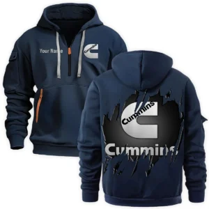 Cummins Gift For Truckers Exclusive Logo Fashion Hoodie Half Zipper BLT5325A1CM