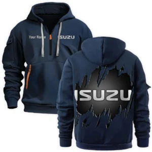 Isuzu Trucks Gift For Truckers Exclusive Logo Fashion Hoodie Half Zipper BLT5325A1ISZ