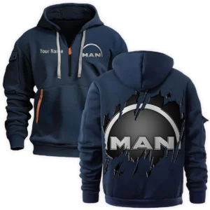 MAN Truck Gift For Truckers Exclusive Logo Fashion Hoodie Half Zipper BLT5325A1MAN
