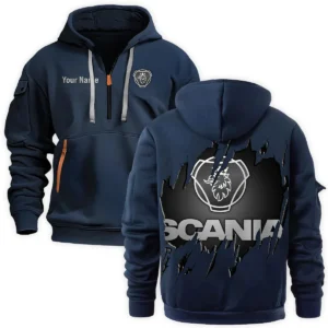 Scania Gift For Truckers Exclusive Logo Fashion Hoodie Half Zipper BLT5325A1SCA