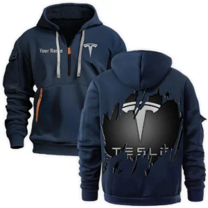 Tesla Semi Gift For Truckers Exclusive Logo Fashion Hoodie Half Zipper BLT5325A1TES