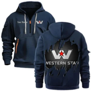 Western Star Gift For Truckers Exclusive Logo Fashion Hoodie Half Zipper BLT5325A1WS