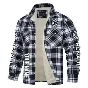 Renault Trucks Gift For Truckers Exclusive Logo Plaid Sweatshirt Jacket BLT4325A1RT