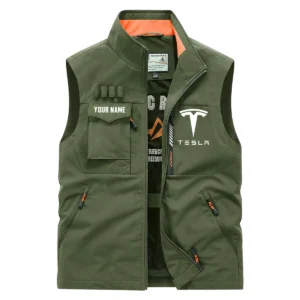 Tesla Semi Gift For Truckers Exclusive Logo Outdoor Vest BLT17225TES