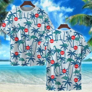 Leica Tropical Palm Trees With Flamingo Photography Summer Pattern Premium T-Shirt All Over Prints Gift Loves BL1125A25LCTS