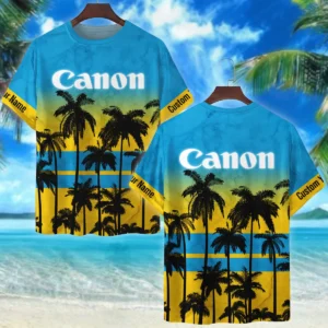 Canon Palm Trees Pattern Hawaiian Photography Summer Pattern Premium T-Shirt All Over Prints Gift Loves BL1125A33CNTS