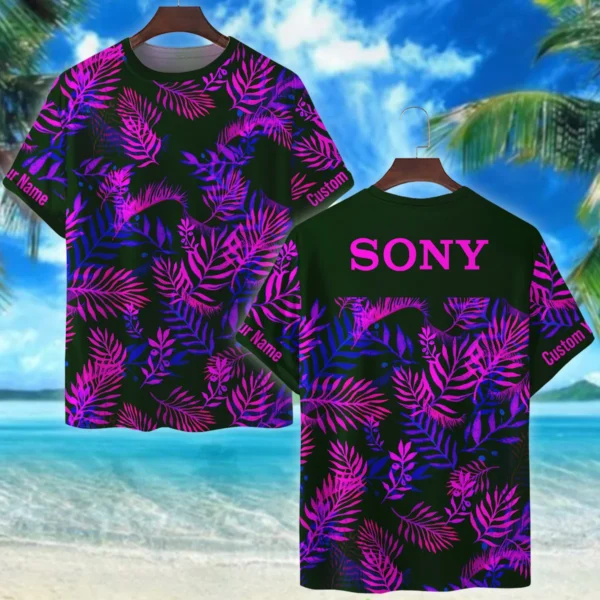 Sony Neon Violet Palm Trees Photography Summer Pattern Premium T-Shirt All Over Prints Gift Loves BL1125A54SNTS