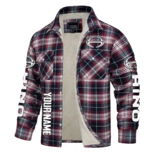 Hino Motors Gift For Truckers Exclusive Logo Plaid Sweatshirt Jacket BLT4325A1HN