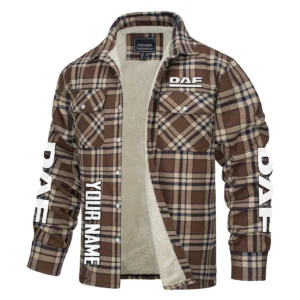 DAF Trucks Gift For Truckers Exclusive Logo Plaid Sweatshirt Jacket BLT4325A1DAF
