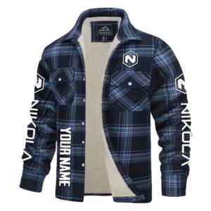 Nikola Gift For Truckers Exclusive Logo Plaid Sweatshirt Jacket BLT4325A1NKL