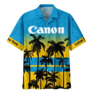 Canon Palm Trees Pattern Hawaiian Photography Summer Pattern Oversized Hawaiian Shirt All Over Prints Gift Loves BL1125A33CNHW