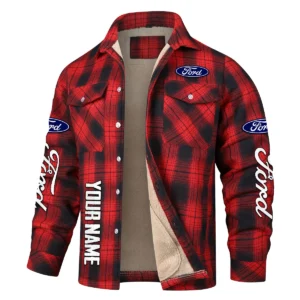 Ford Trucks Gift For Truckers Exclusive Logo Plaid Sweatshirt Jacket BLT4325A1FT