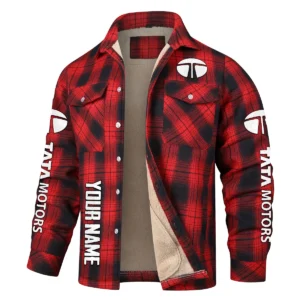 Tata Motors Gift For Truckers Exclusive Logo Plaid Sweatshirt Jacket BLT4325A1TM