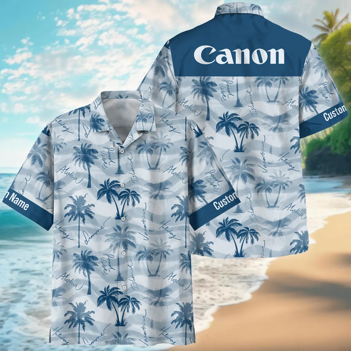 Canon Abstract Digital Watercolor Paint Photography Summer Pattern Oversized Hawaiian Shirt All Over Prints Gift Loves BL1125A27CNHW