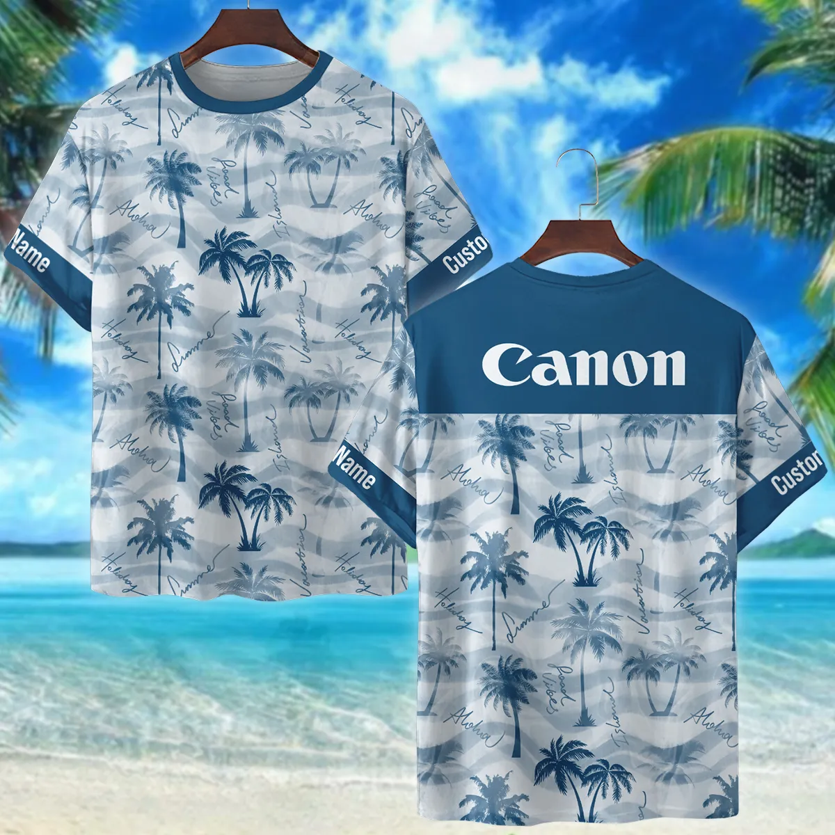 Canon Abstract Digital Watercolor Paint Photography Summer Pattern Premium T-Shirt All Over Prints Gift Loves BL1125A27CNTS