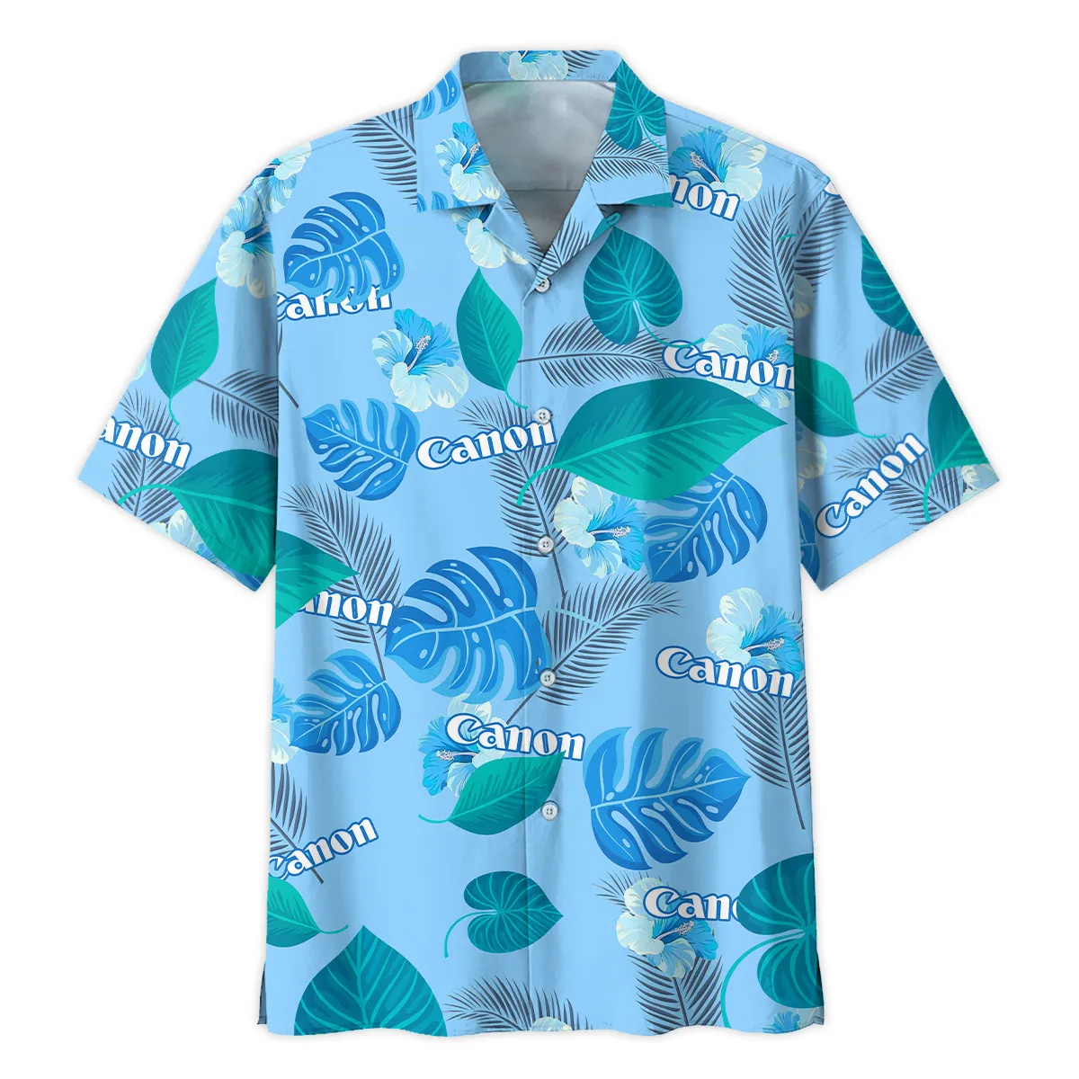 Canon Classic Blue Branches Photography Summer Pattern Oversized Hawaiian Shirt All Over Prints Gift Loves BL1125A17CNHW