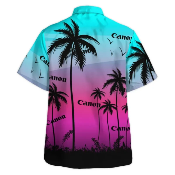 Canon Colorful Palm Trees Photography Summer Pattern Oversized Hawaiian Shirt All Over Prints Gift Loves BL1125A12CNHW