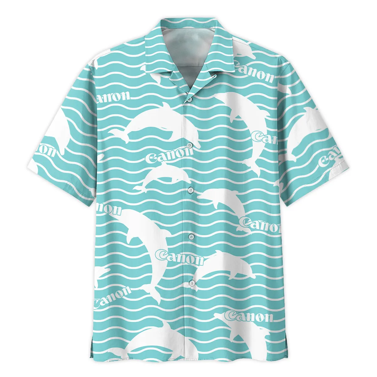 Canon Dolphins And Waves Photography Summer Pattern Oversized Hawaiian Shirt All Over Prints Gift Loves BL1125A43CNHW