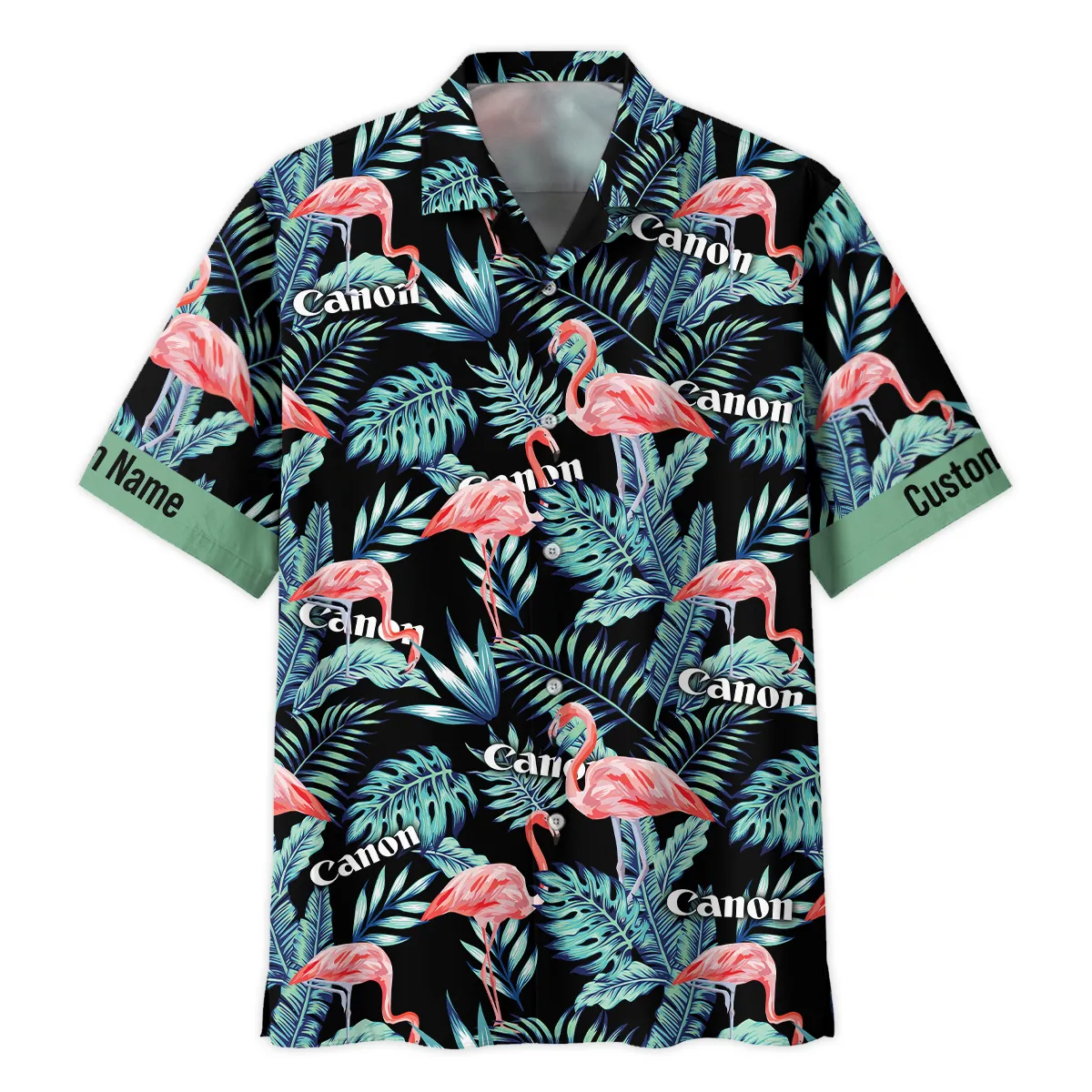 Canon Exotic Tropical Pink Flamingo Photography Summer Pattern Oversized Hawaiian Shirt All Over Prints Gift Loves BL1125A23CNHW