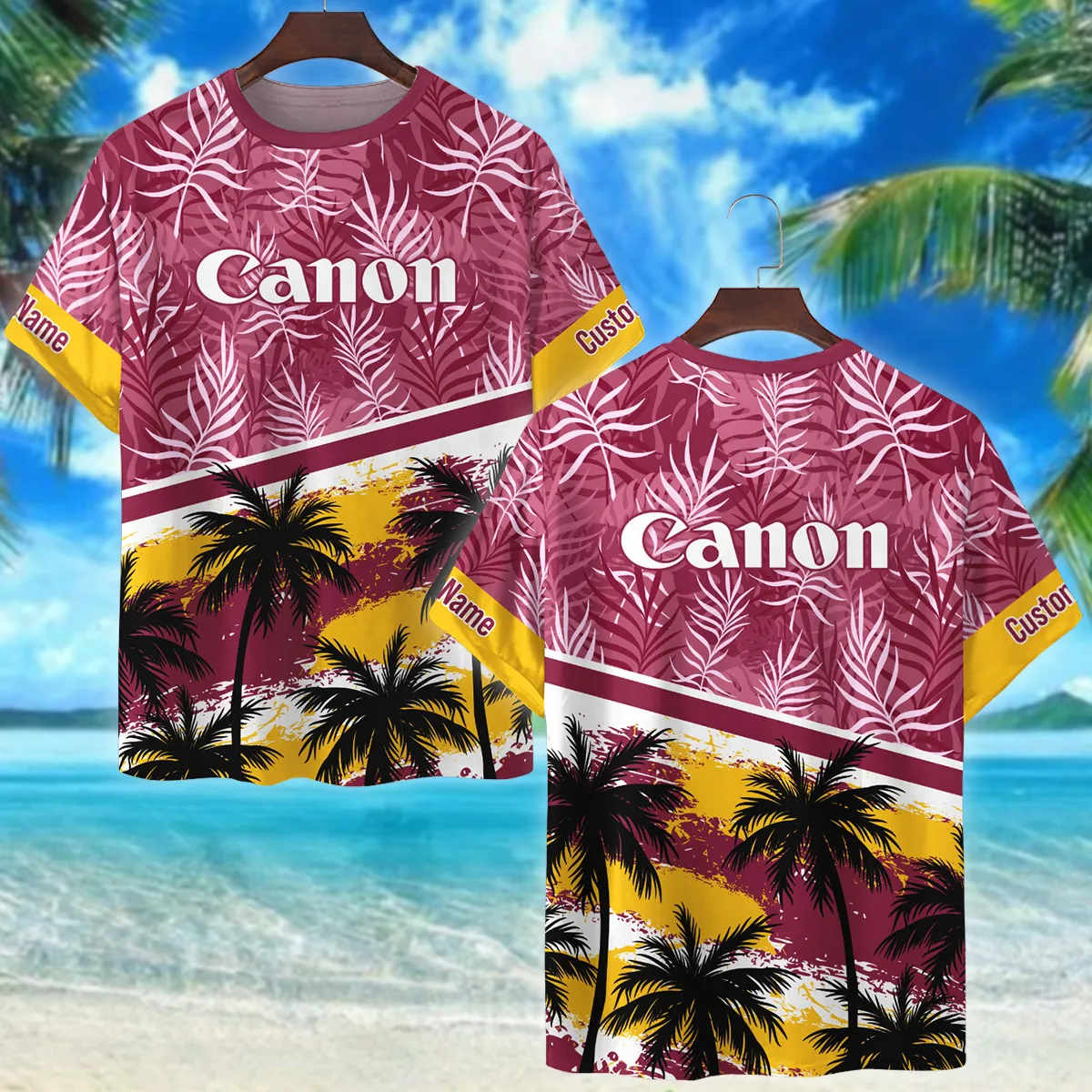 Hasselblad Tropical Vintage Botanical Landscape Photography Summer Pattern Premium T-Shirt All Over Prints Gift Loves BL1125A16HSBTS