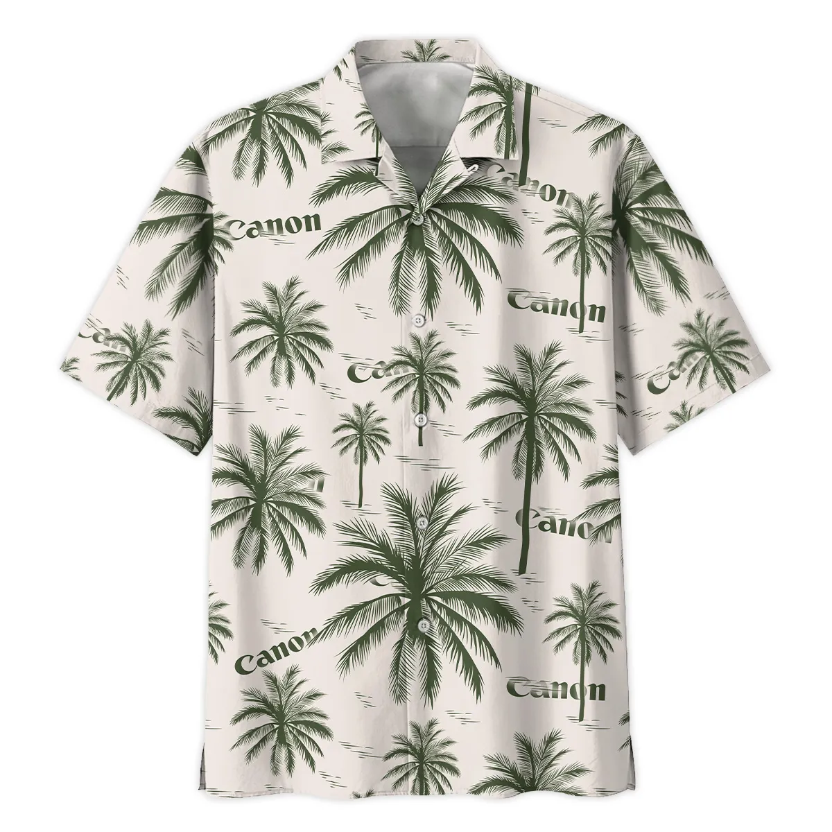 Canon Pattern With Green Palms Photography Summer Pattern Oversized Hawaiian Shirt All Over Prints Gift Loves BL1125A22CNHW