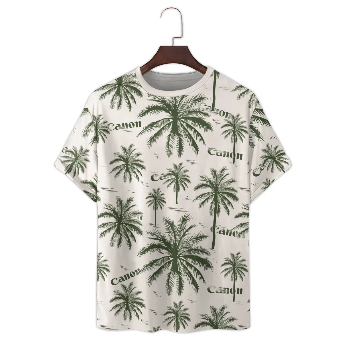 Canon Pattern With Green Palms Photography Summer Pattern Premium T-Shirt All Over Prints Gift Loves BL1125A22CNTS