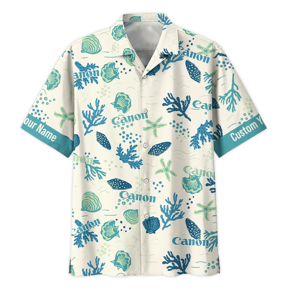 Canon Shells Coral Bubbles Photography Summer Pattern Oversized Hawaiian Shirt All Over Prints Gift Loves BL1125A58CNHW