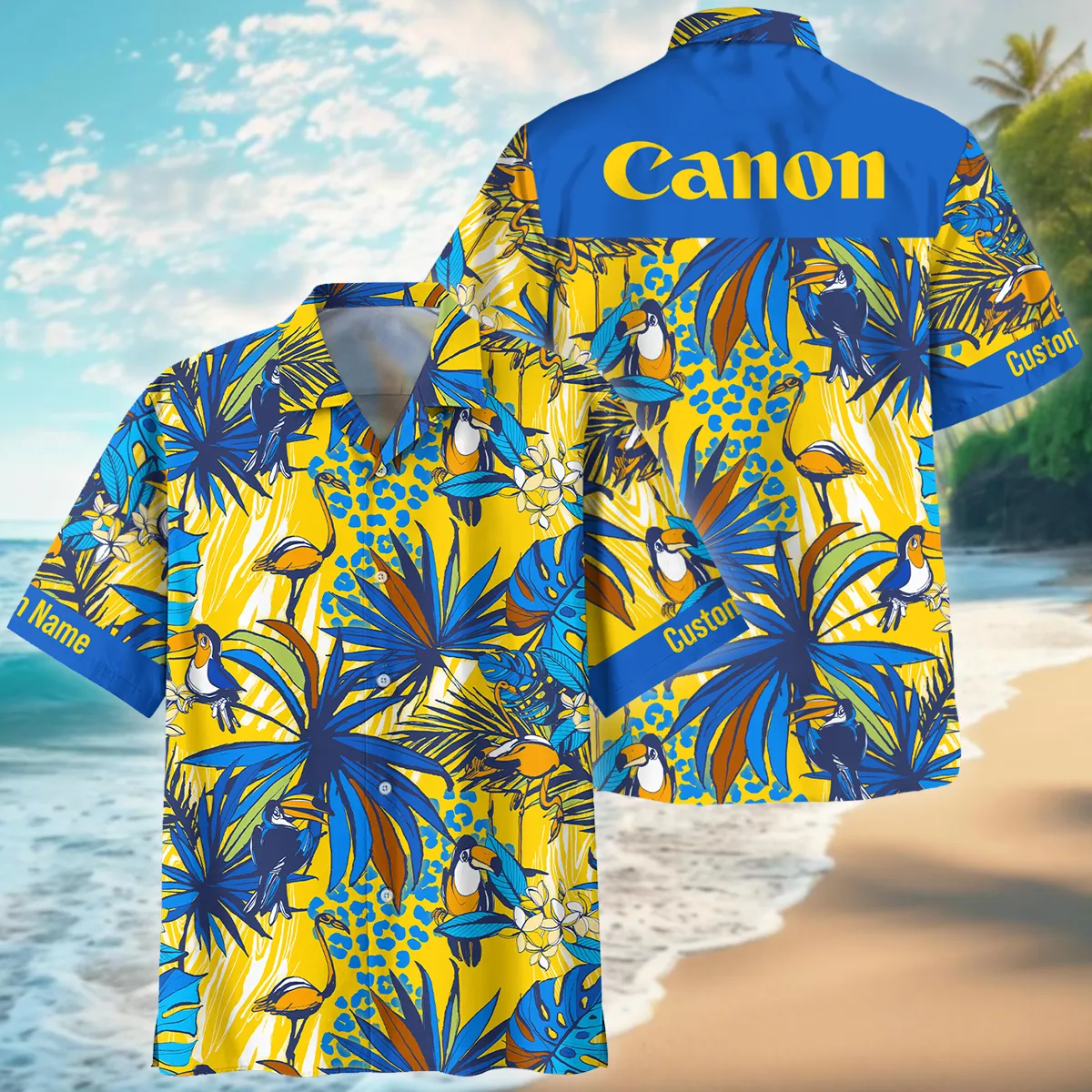 Canon Toucan Flamingo Monstera Palm Photography Summer Pattern Oversized Hawaiian Shirt All Over Prints Gift Loves BL1125A24CNHW