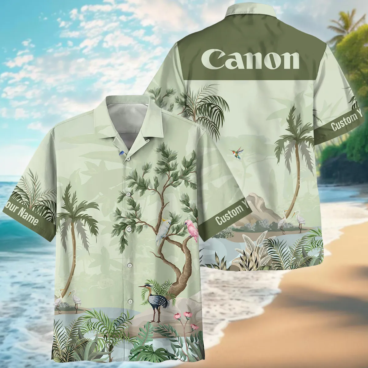 Canon Tropical Garden Watercolor Photography Summer Pattern Oversized Hawaiian Shirt All Over Prints Gift Loves BL1125A56CNHW