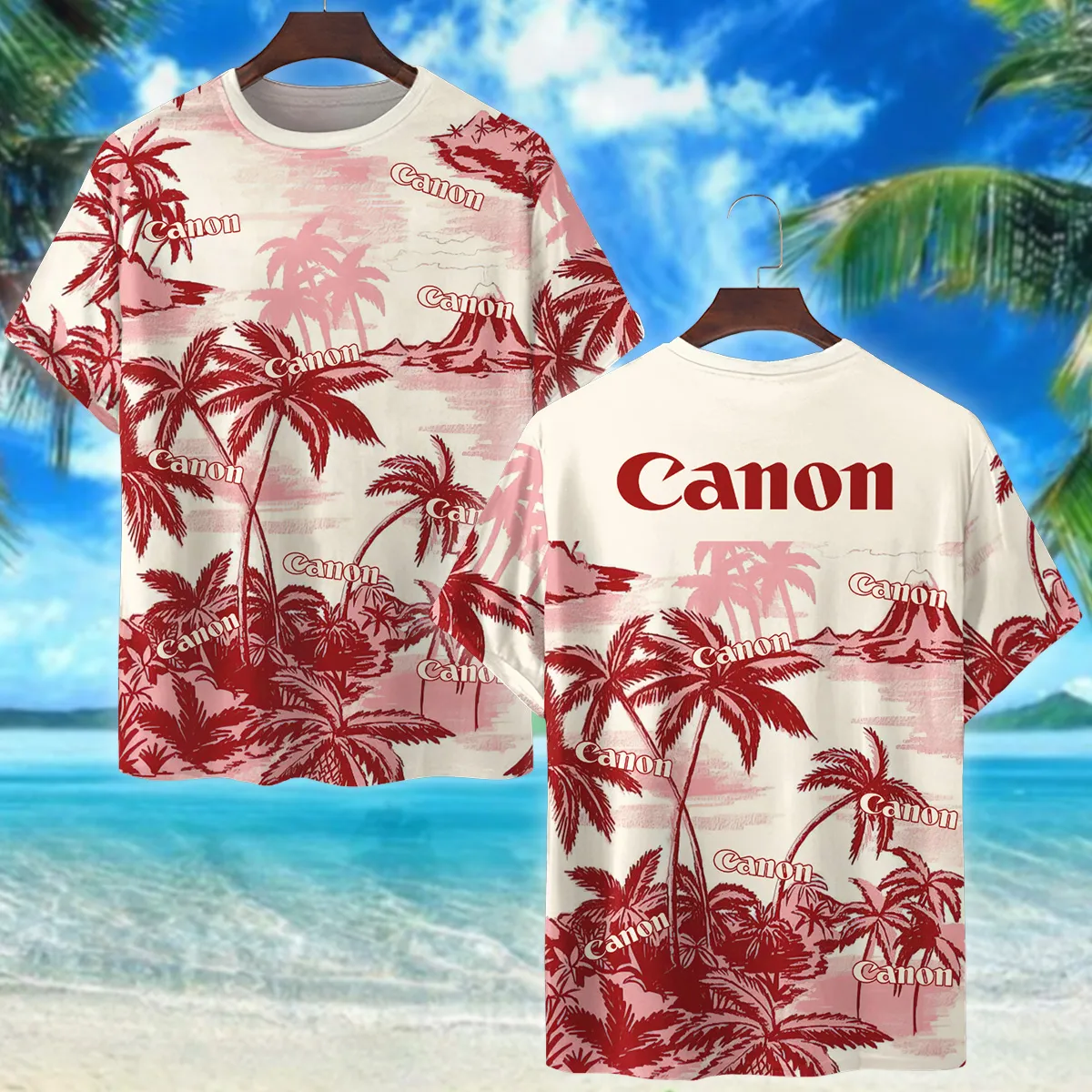 Canon Tropical Island Photography Summer Pattern Premium T-Shirt All Over Prints Gift Loves BL1125A3CNTS