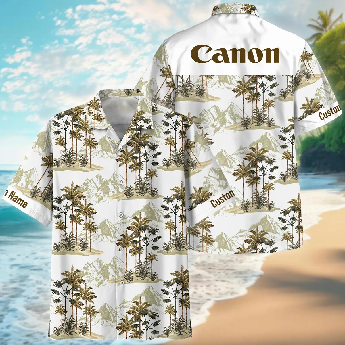 Nikon Tropical Vintage Botanical Landscape Photography Summer Pattern Premium T-Shirt All Over Prints Gift Loves BL1125A16NKTS