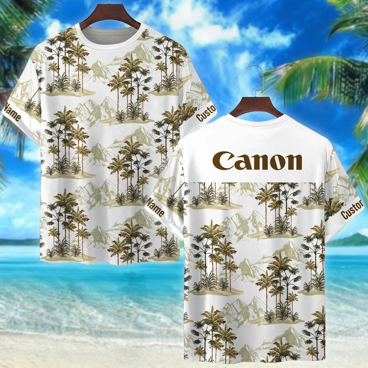 Canon Tropical Vintage Botanical Landscape Photography Summer Pattern Premium T-Shirt All Over Prints Gift Loves BL1125A16CNTS
