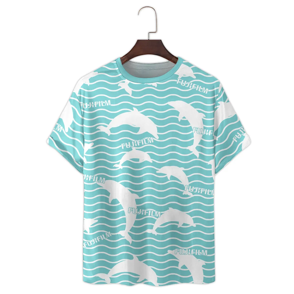 Fujifilm Dolphins And Waves Photography Summer Pattern Premium T-Shirt All Over Prints Gift Loves BL1125A43FJFTS