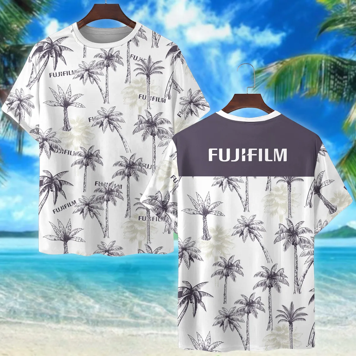 Fujifilm Exotic Nature Palm Trees Photography Summer Pattern Premium T-Shirt All Over Prints Gift Loves BL1125A21FJFTS