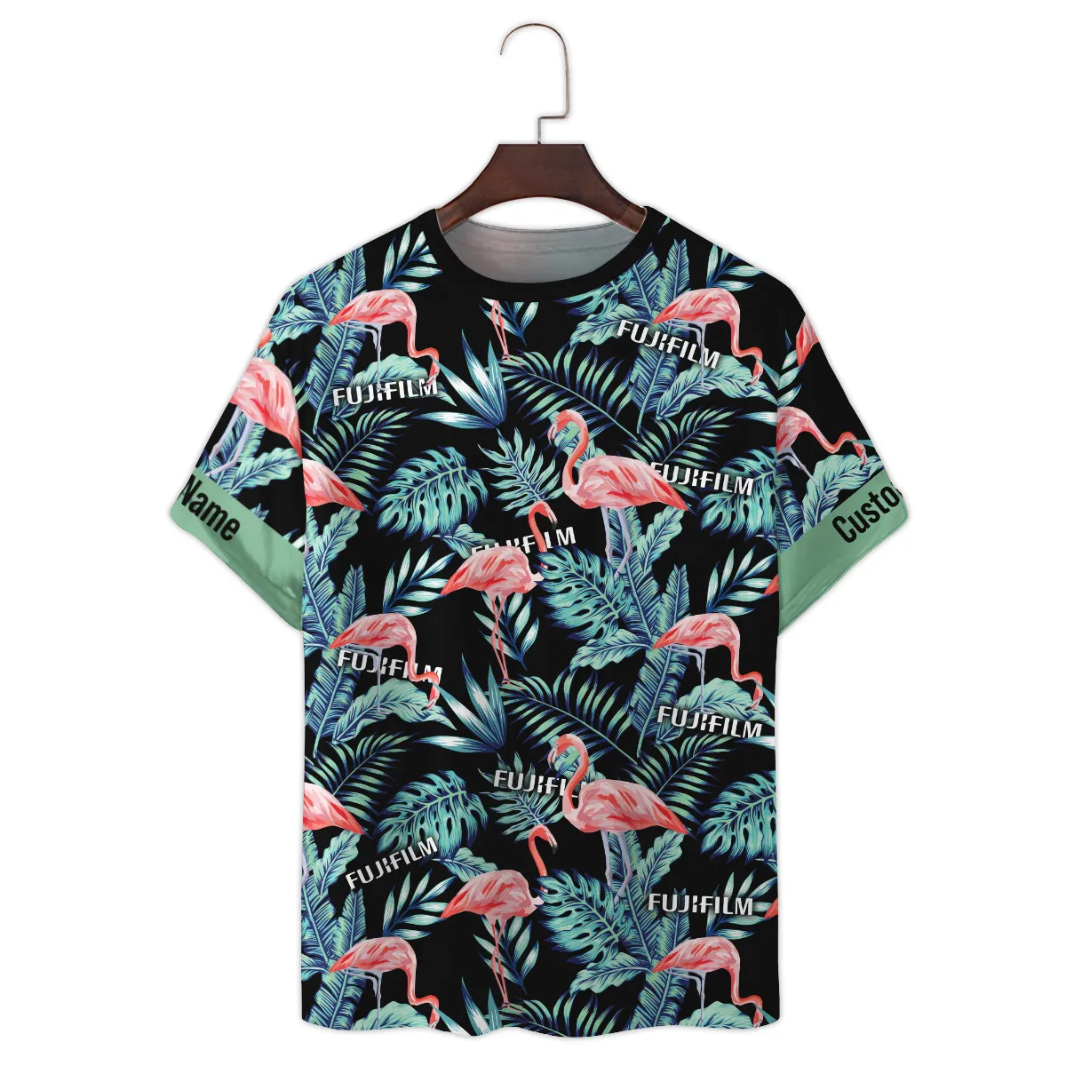 Fujifilm Exotic Tropical Pink Flamingo Photography Summer Pattern Premium T-Shirt All Over Prints Gift Loves BL1125A23FJFTS