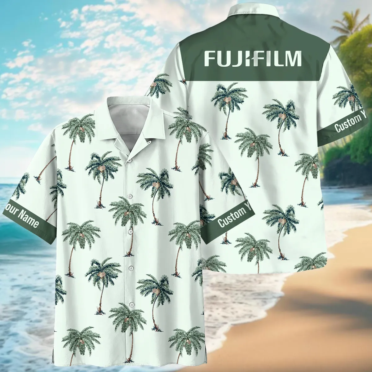 Fujifilm Hand Drawn Tropical Palm Photography Summer Pattern Oversized Hawaiian Shirt All Over Prints Gift Loves BL1125A59FJFHW