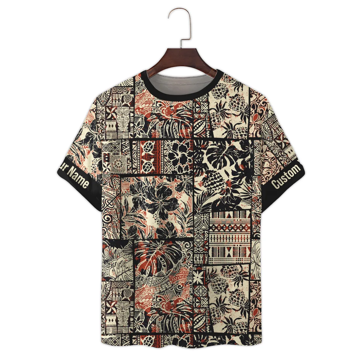 Fujifilm Hibiscus And Tribal Element Photography Summer Pattern Premium T-Shirt All Over Prints Gift Loves BL1125A55FJFTS