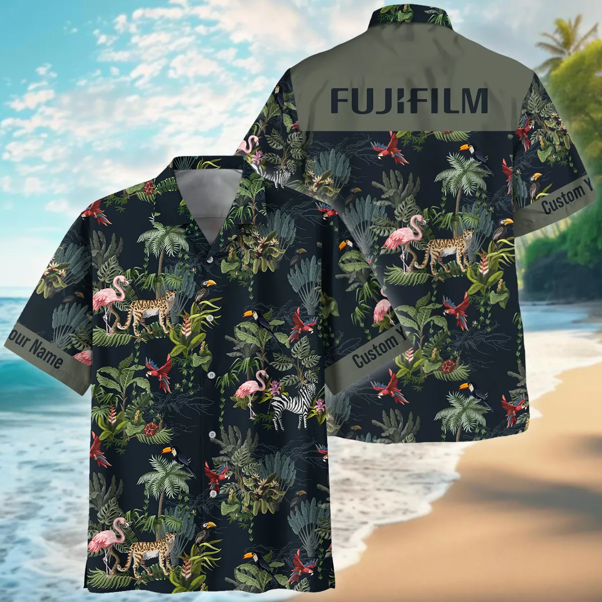 Fujifilm Jungle Animals Pattern Photography Summer Pattern Oversized Hawaiian Shirt All Over Prints Gift Loves BL1125A62FJFHW