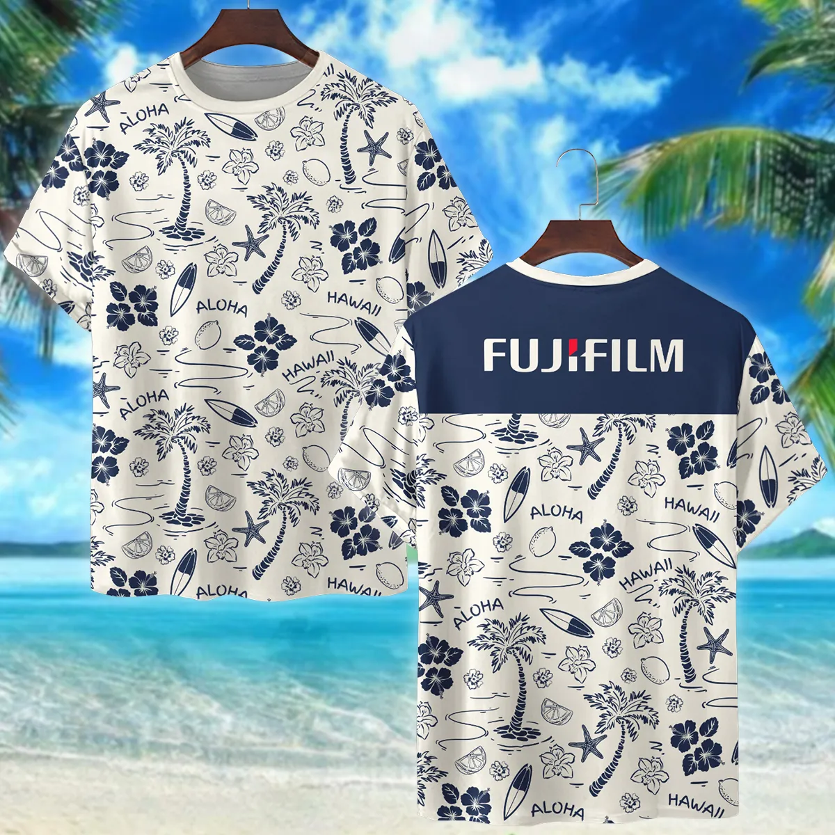 Fujifilm Ocean And Sail Boat Photography Summer Pattern Premium T-Shirt All Over Prints Gift Loves BL1125A52FJFTS