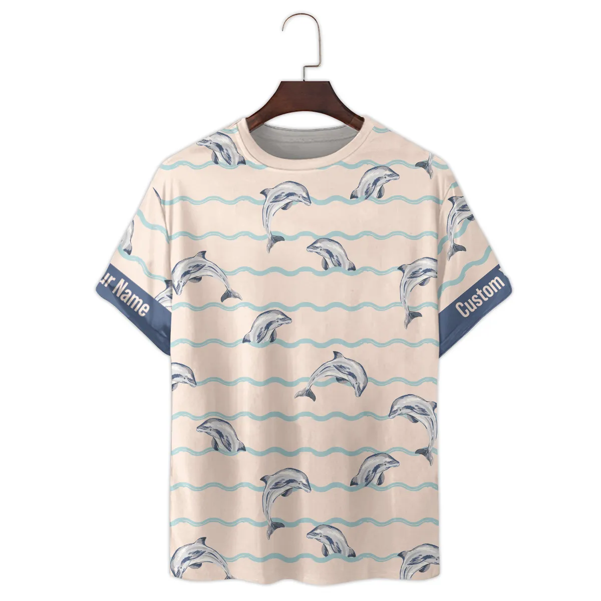 Fujifilm Ocean Wave Jumping Dolphin Photography Summer Pattern Premium T-Shirt All Over Prints Gift Loves BL1125A44FJFTS